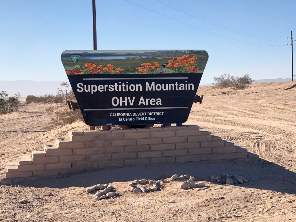 Superstition Mountain Sign