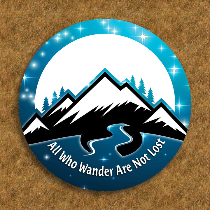 Holographic Sticker "All Who Wander Are Not Lost"