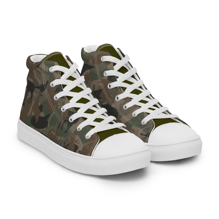 Men’s high top canvas animal camo shoes