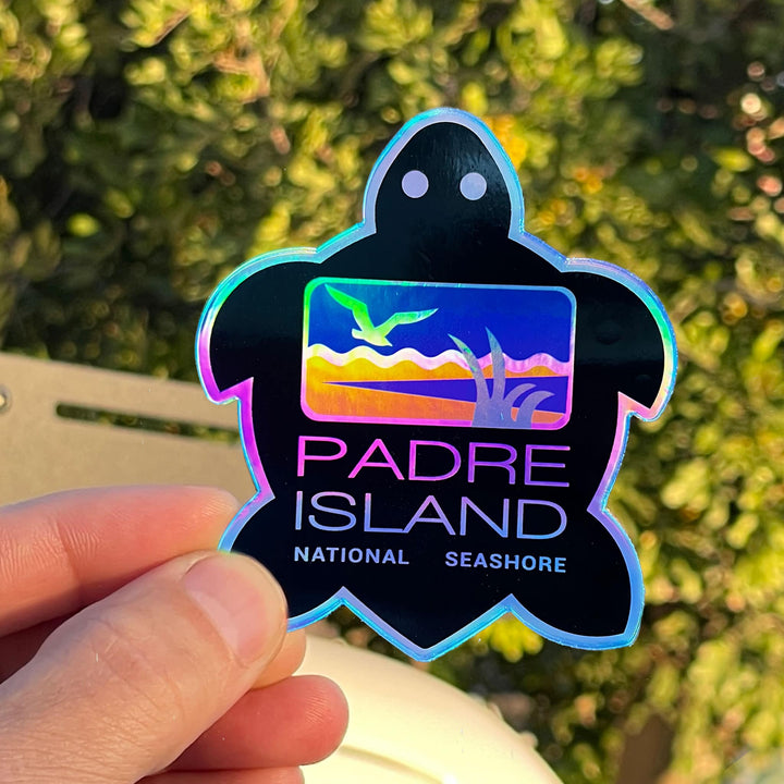 Padre Island Holographic Sticker